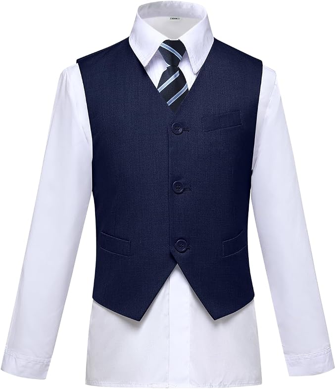 Visaccy Boys Suits Slim Fit Dress Clothes Ring Bearer Outfit - Image 3