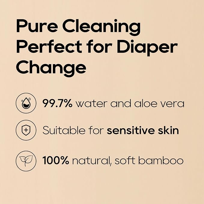ECO BOOM Bamboo Baby Wipes | natural | 100% Plant-Based & fragrance free | - Image 5