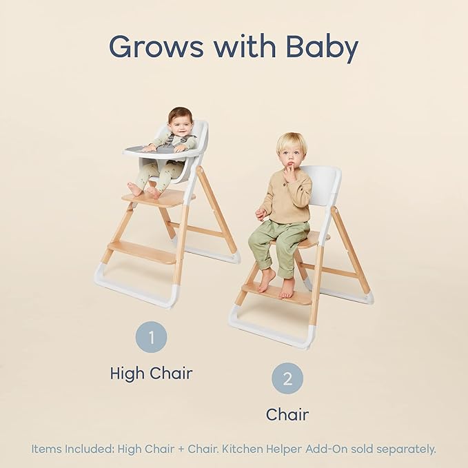 Ergobaby Evolve Baby Essentials Portable High Chair, Dark Wood - Image 3