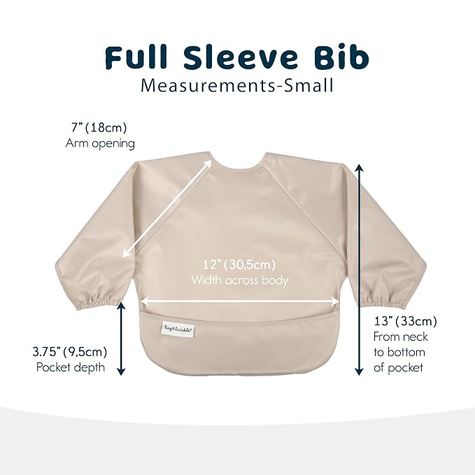 Tiny Twinkle Long Sleeve Bib for Babies & Toddlers – 2 Pack Waterproof Smock - Image 2
