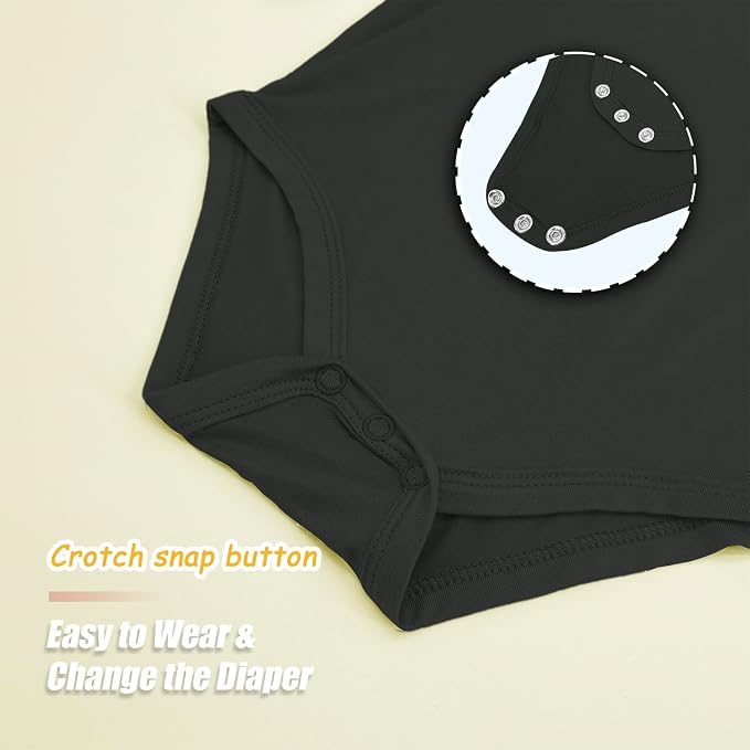 Jimonda Baby Bodysuits Rayon from Bamboo Short Sleeve Baby Boys Girls Rompers - Image 6