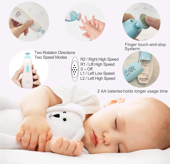 Baby Nail Trimmer 21 in 1, Usage Labeled Case & 13 Extra Replacement Tools - Image 6