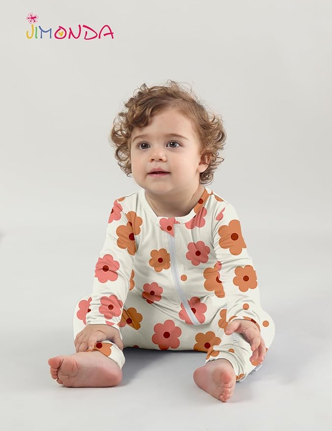 Jimonda Baby Girls Boys Footless Pajamas, Rayon From Bamboo Pjs 2 Way Zipper - Image 5