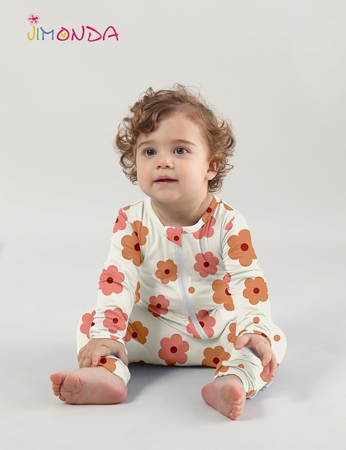 Jimonda Baby Girls Boys Footless Pajamas, Rayon From Bamboo Pjs 2 Way Zipper - Image 5