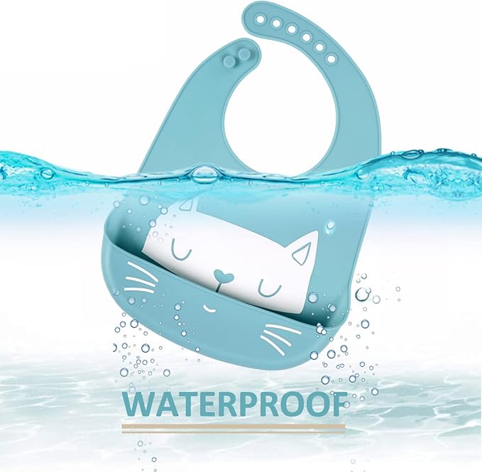 Baby Silicone Feeding Bibs - Image 2