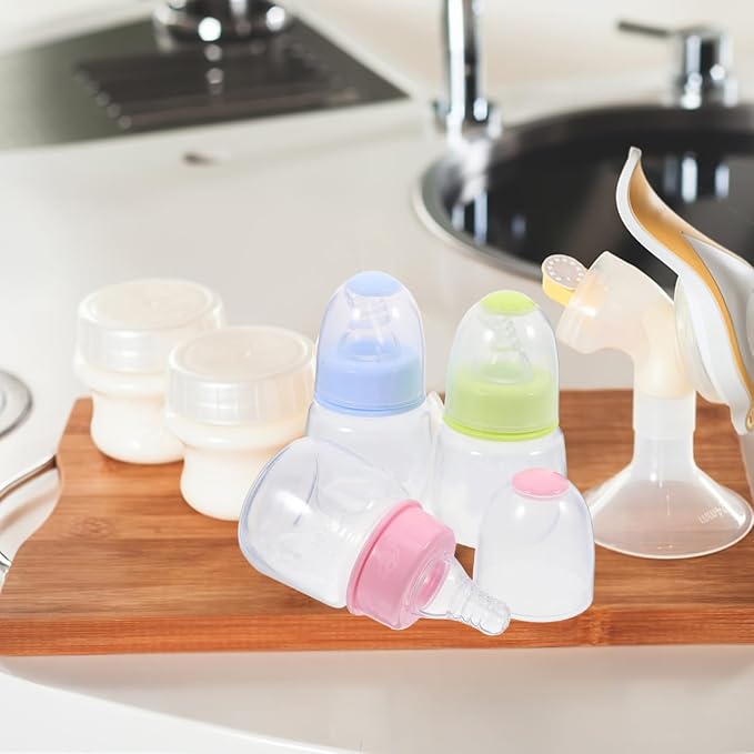 Kisangel Mini Baby Bottles 3pcs Baby Bottle Plastic Travel Food Feeder - Image 6