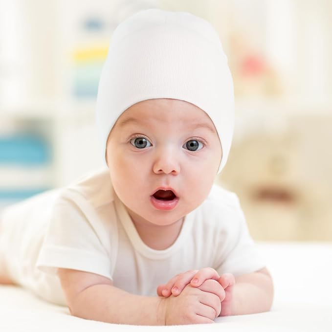 DRESHOW BQUBO 8 Pack Unisex Baby Beanie Hat Infant Toddler Kid Hats Baby Soft - Image 2