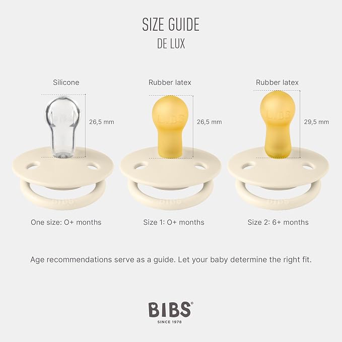 BIBS De Lux Baby Pacifier 2-Pack | Made in Denmark | BPA Free Dummy Soother - Image 2