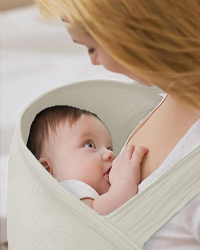 Muslin Nursing Cover for Breastfeeding, Breathable 100% Cotton Privacy Nursing - Image 4