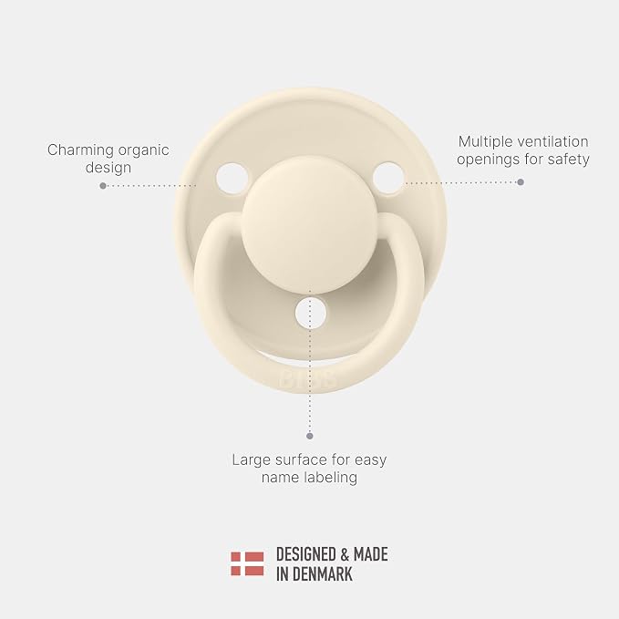 BIBS Pacifiers OneSize | 2-Pack Soothers | BPA-Free Symmetrical Nipple | Made - Image 4