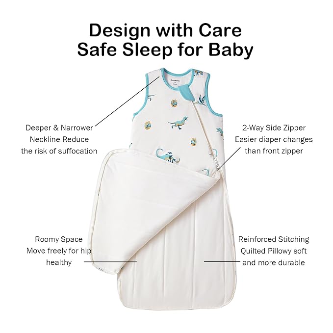 BubblePanda Rayon Made from Bamboo Sleep Sack 2t-3t 0.5 Tog Soft Lightweight - Image 3