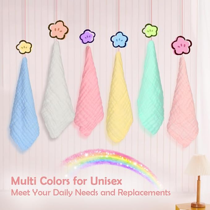 Orighty Muslin Baby Washcloths Pack of 6 - Image 4