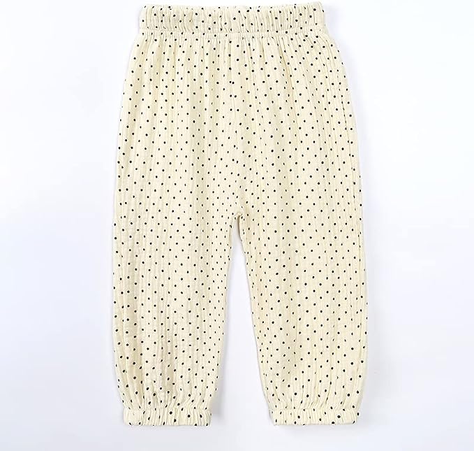 MYGBCPJS Baby Boys Girls Cotton Linen Trousers Kids Casual Ankle Pants Loose - Image 2