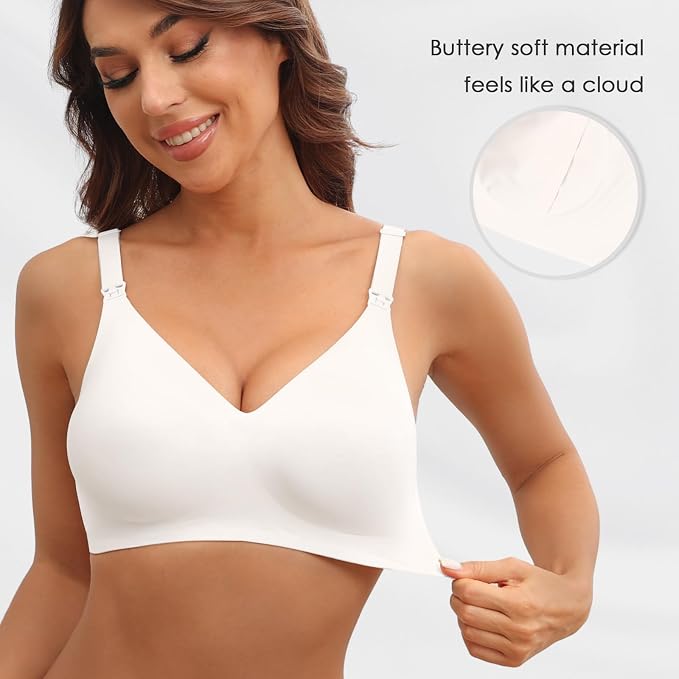 As Fairy Seamless Nursing Bras for Breastfeeding Soft Wireless Sleep Maternity - Image 2