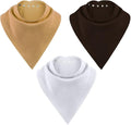 Adult Drool Bib for Special Needs, 3 Pk Soft Absorbent Large Bandana Bibs Set by BozenTek