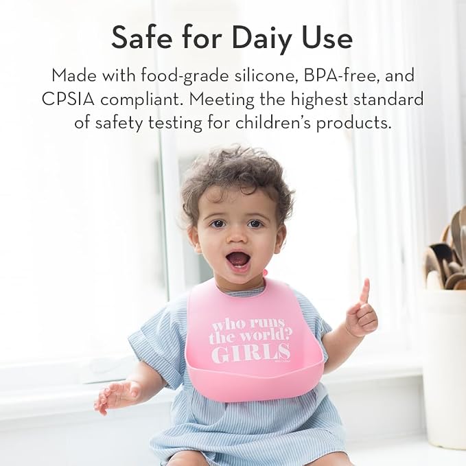 Baby Bib for Eating by Bella Tunno, Waterproof Silicone Bib - Image 6