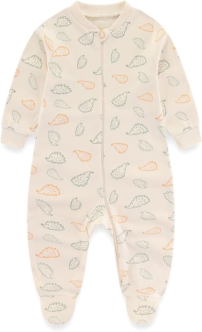 Baby Boys Girls Footies One-Piece Romper Long-Sleeve Jumsuit Cotton Newborn - Image 4