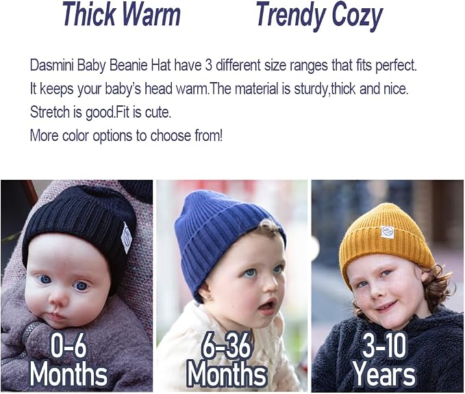 Baby Beanie Toddler Winter Hat Infant Babies Newborn Kids Beanies Knit Hats - Image 2