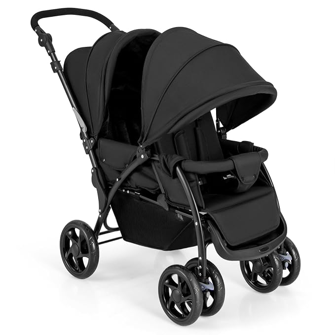 HONEY JOY Double Stroller, Foldable Lightweight Infant Twin by HONEYJOY
