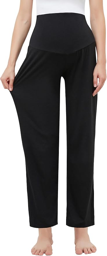 Women's Maternity Pants Casual Loose Wide/Straight Leg Comfy Palazzo Lounge - Image 7