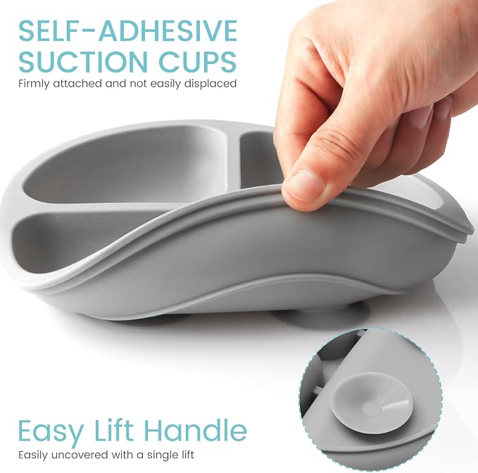 Silikong Suction Plate for Toddlers | BPA Free, 100% Food-Grade Silicone | - Image 4