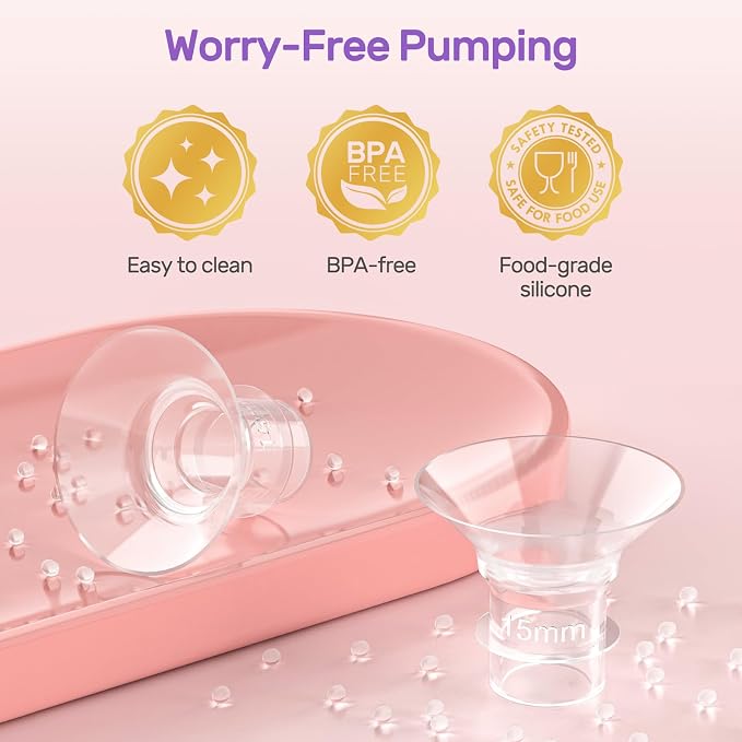 Nuliie 8PCS Silicone Flanges Insert Replacement Kit, Flange Sizing Kit 19mm - Image 3