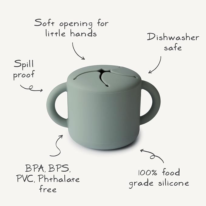 mushie Silicone Snack Cup | Spill Proof Food Container - Image 3