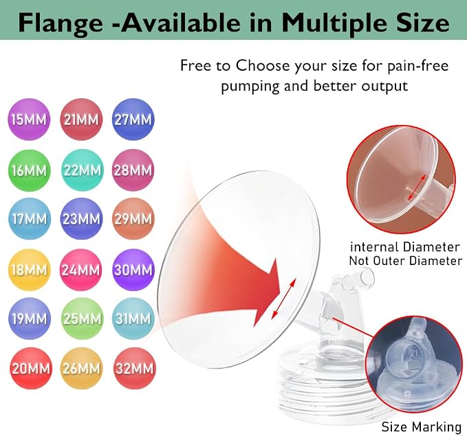 19mm Flange Pump Parts Compatible Spectra S1 S2 9 Breast Pumps Replacement - Image 2