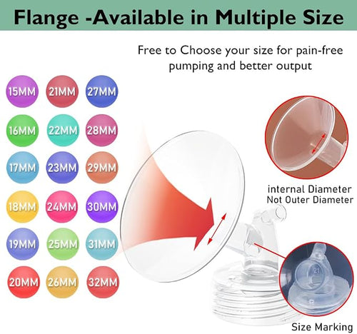 19mm Flange Pump Parts Compatible Spectra S1 S2 9 Breast Pumps Replacement - Image 2