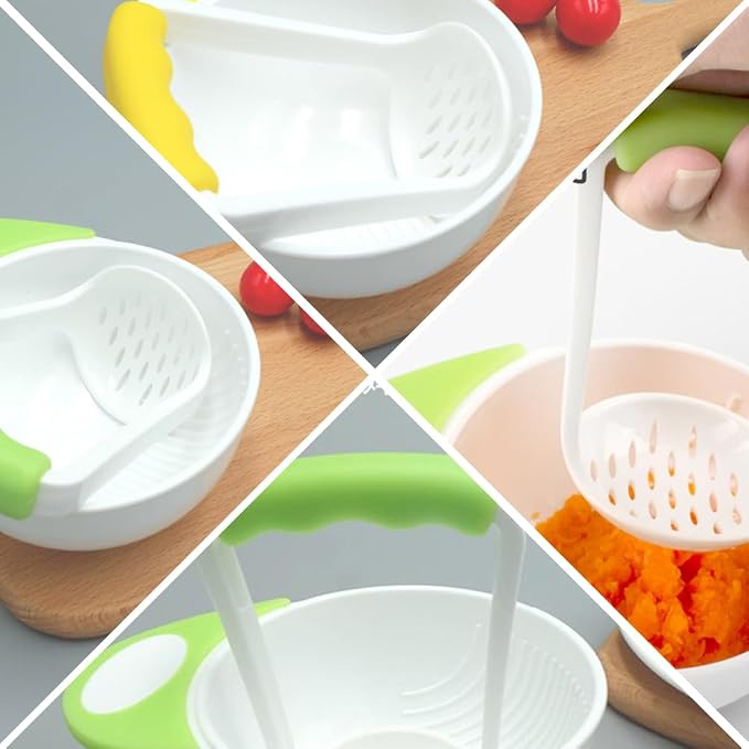 Mash and Serve Bowl, 2 Sets Food Masher Bowl Food Mill Portable Masher Maker - Image 9