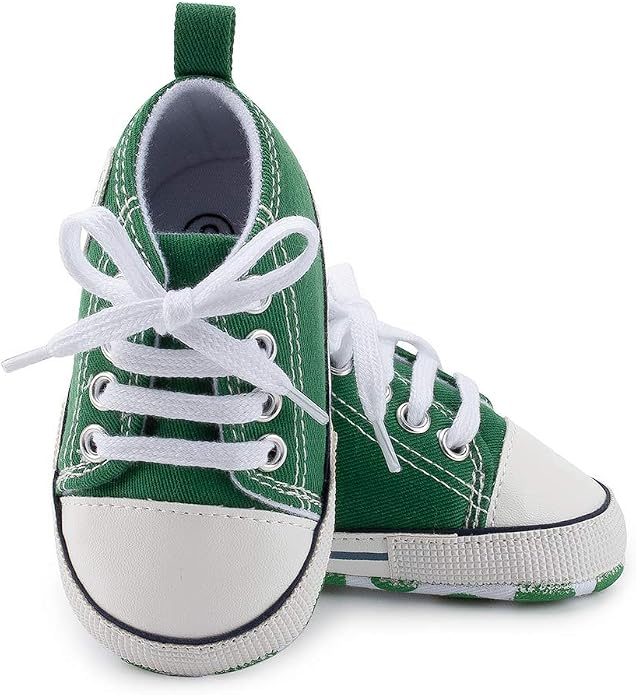 Meckior Baby Girls Boys Canvas Sneakers Soft Sole High-Top Ankle Infant First - Image 2