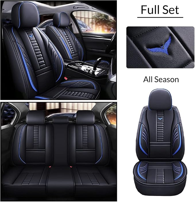 Waterproof 5 Car Seat Covers for Suzuki 1999-2025 95% Models, Premium Faux - Image 2