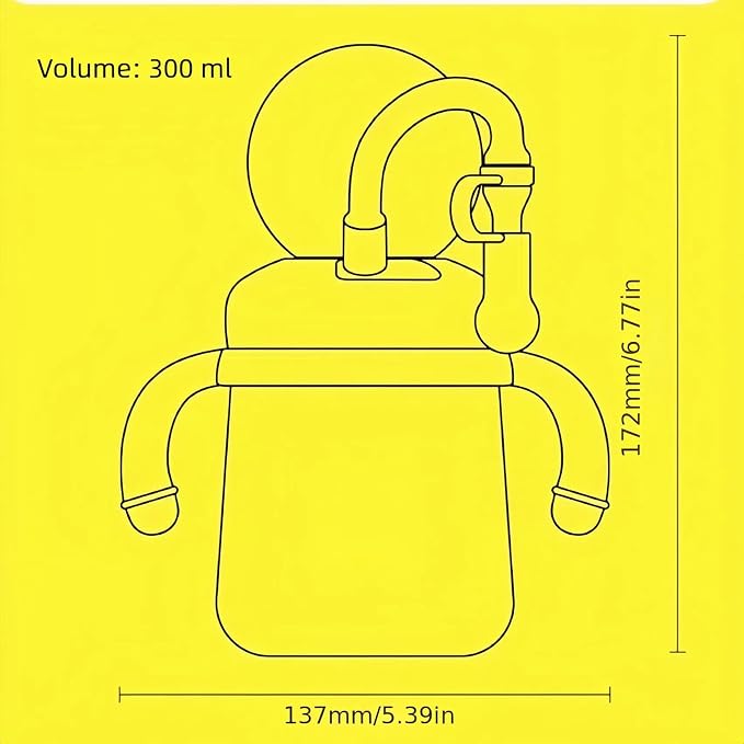 Drinking Cup With Whale Squirt, Weighted Sippy Cups With Adjustable Straps - Image 6