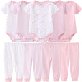 Baby Layette Set Baby Boys' 9-Piece Bodysuits Pants Set Toddler Girl Boy Unisex by Kiddiezoom