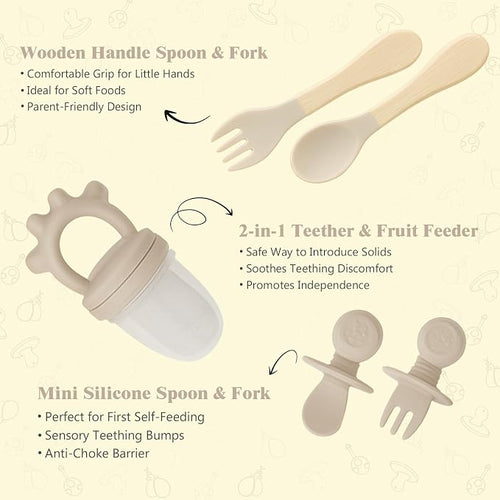 12 Piece BPA-Free Silicone Baby Feeding Set, Non-Slip Suction Plates, Soft Baby - Image 2