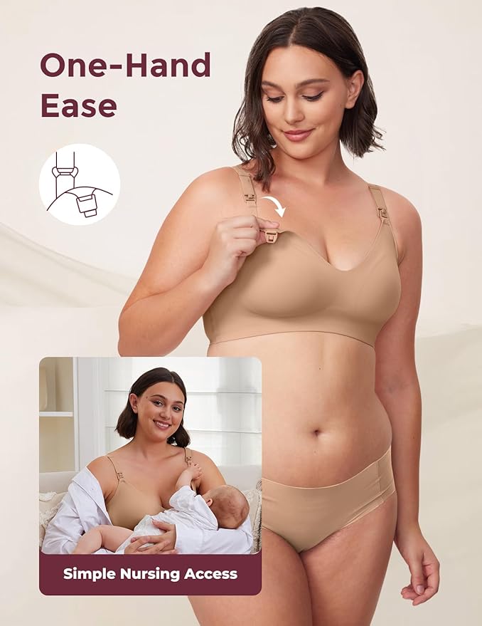 Momcozy Nursing Bras for Breastfeeding, YN21 Seamless Ultra Comfort Maternity - Image 7
