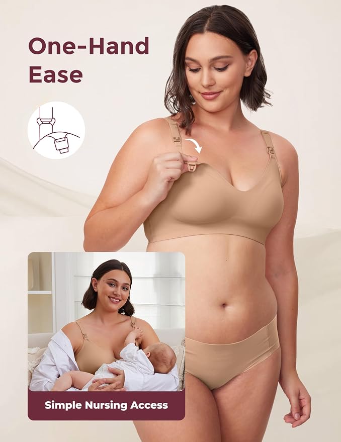 Momcozy Nursing Bras for Breastfeeding, YN21 Seamless Ultra Comfort Maternity - Image 6