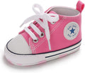 Meckior Baby Girls Boys Canvas Sneakers Soft Sole High-Top Ankle Infant First by Meckior