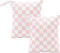 Pink Checkered Waterproof Wet Dy Diaper Bag by Ohocut