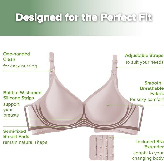 haakaa Nursing Bras for Breastfeeding, Ultra Comfort Jelly Strip“ Supportive - Image 4