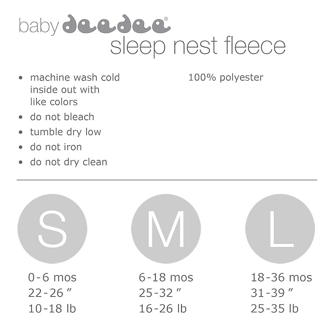 baby deedee Sleep Nest Fleece Baby Sleeping Bag, 6-18 Month - Image 8