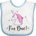 inktastic 1st Birthday Unicorn Baby Bib by Inktastic