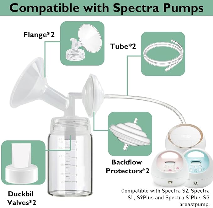 31mm Flange Pump Parts Compatible Spectra S1 S2 9 Breast Pumps Replacement - Image 2