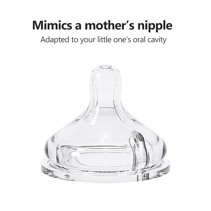 Yooforea Silicone Coated Glass Baby Bottle, 0M+ Slow Flow Nipple I Anti-Colic - Image 7