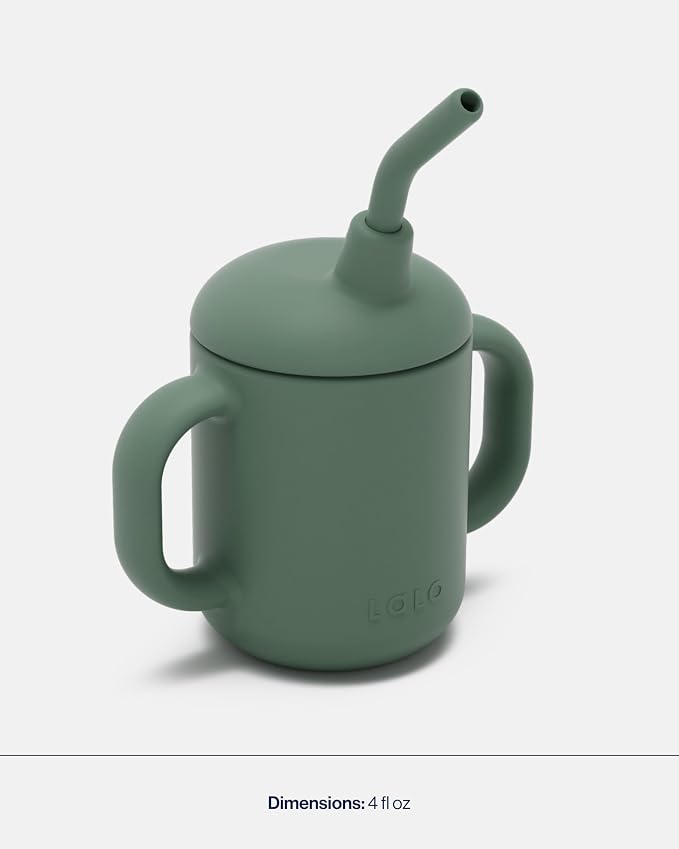 Lalo Little Cup, Non-Toxic Silicone Straw Cup - Image 4