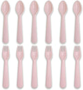 12 Pcs Kids Spoons and Forks Toddler Utensils Plastics Reusable Silverware Baby by Muulaii