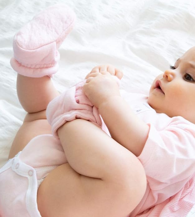 Burt's Bees Baby Unisex Booties Organic Cotton Newborn Essentials Shoes - Image 8