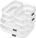 6 Pack Clear Hard Shell Zipper Case, Hard Plastic Organizer Pouches by Unknown
