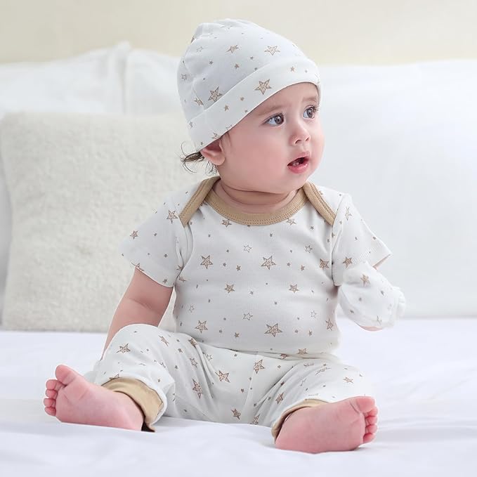 Baby Bodysuit and Pant Set 10-pcs Cotton Soft Newborn Boy Girl Clothes Outfits - Image 4