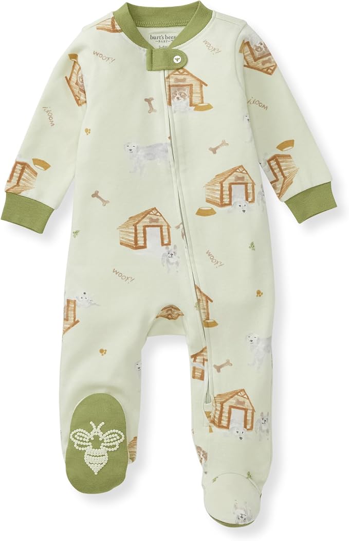 Burt’s Bees Baby Boys' One-Piece Sleep and Play 100% Organic Cotton PJs by BurtsBeesBaby